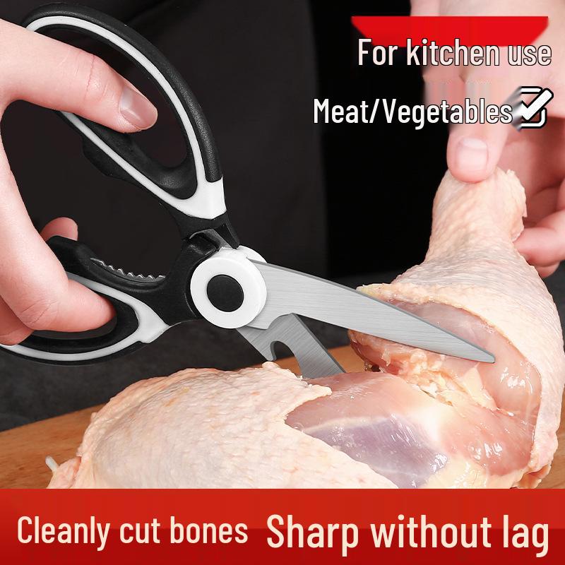Heavy-Duty Multifunctional Kitchen Scissors for Cutting Vegetables, Fish, Chicken Bones, and Barbecue