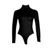 Sexy Women's Turtleneck Bodysuit Underwears Solid Color Comfortable Breathable Rompers Polyester Warm One-piece
