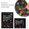 DIY Rainbow Scratch Paper Note Children's Art Book Black Neon Color Drawing Card - Creative Kids' Art Activity Book