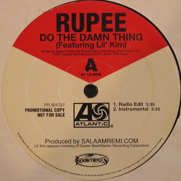 

12-дюймовая пластинка RUPEE - Do The Damn Thing 093795 Atlantic 2005 US Рэп и хип-хоп/R&B Б/У
