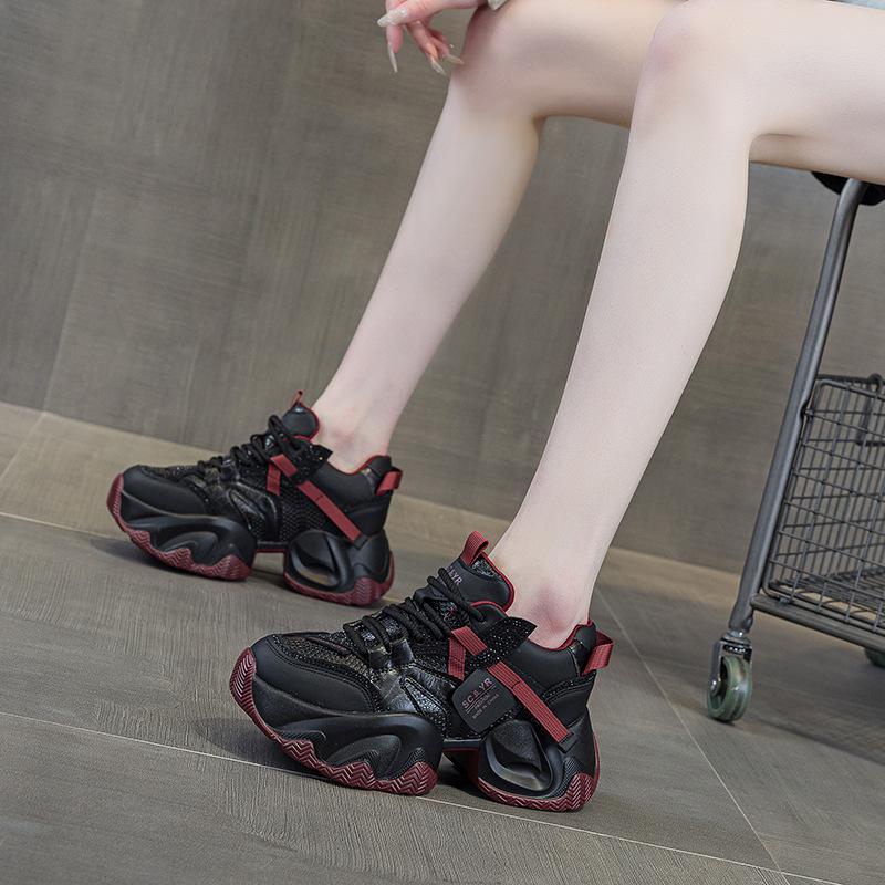 Popular Dad Shoes Spring and Summer New Muffin Thick Sole Inner Height Increase Small Sports and Leisure Women's Shoes