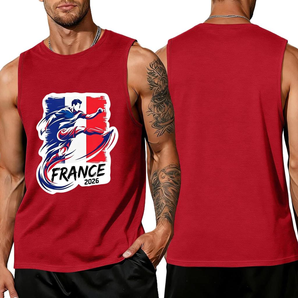 Men's Sleeveless Athletic Tank Top with Graphic Print for Sports Gym Training Casual Wear Summer Outdoor Activities
