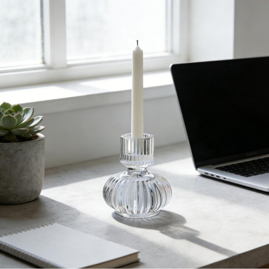 Nordic Transparent Glass Lantern Candle Holder - Elegant Dual-Use Decor for Cozy Atmosphere in Homes & Hotels