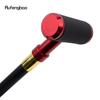 Red Leather Cylinder Silver Walking Cane Fashion Decorative Walking Stick Gentleman Elegant Cosplay Cane Crosier 94cm