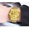 WWOOR Skeleton Watch Trendy Business Men's Watches Waterproof Fashion Quartz Men's Watches