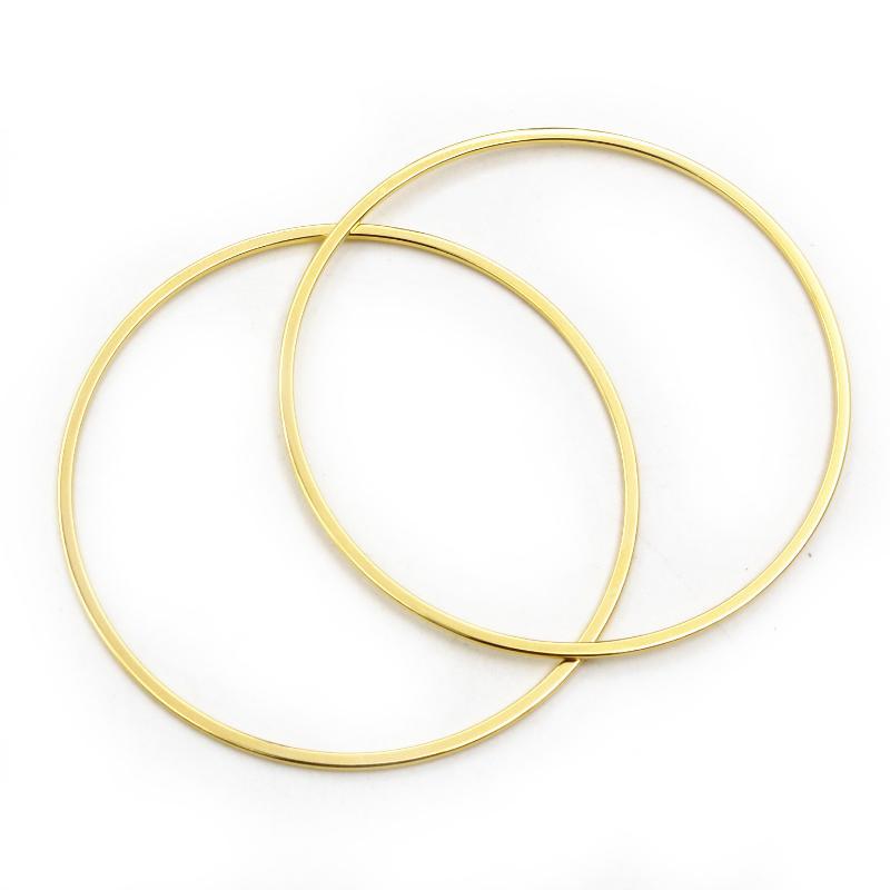 20pcs 15/20/25/30/35/40mm 316 Stainless Steel Gold Plated Earrings Rings Big Circle Ear Wire Hoops Pendant DIY Jewelry Findings