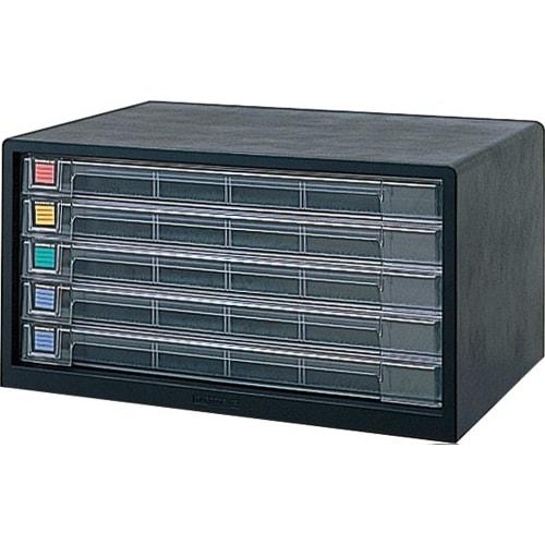 Nakabayashi Avante V2 Letter Case Document Storage A3 Shallow 5 Tiers Black A3-55D
