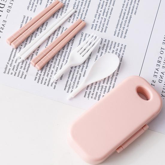 Cutlery Set Creative Reusable PP Portable Students Cutlery Set Outdoor