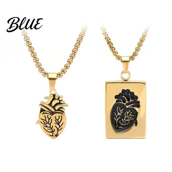 Lightweight Couple Necklaces 2Pcs Heart Charm Necklace Love Keepsake Fine