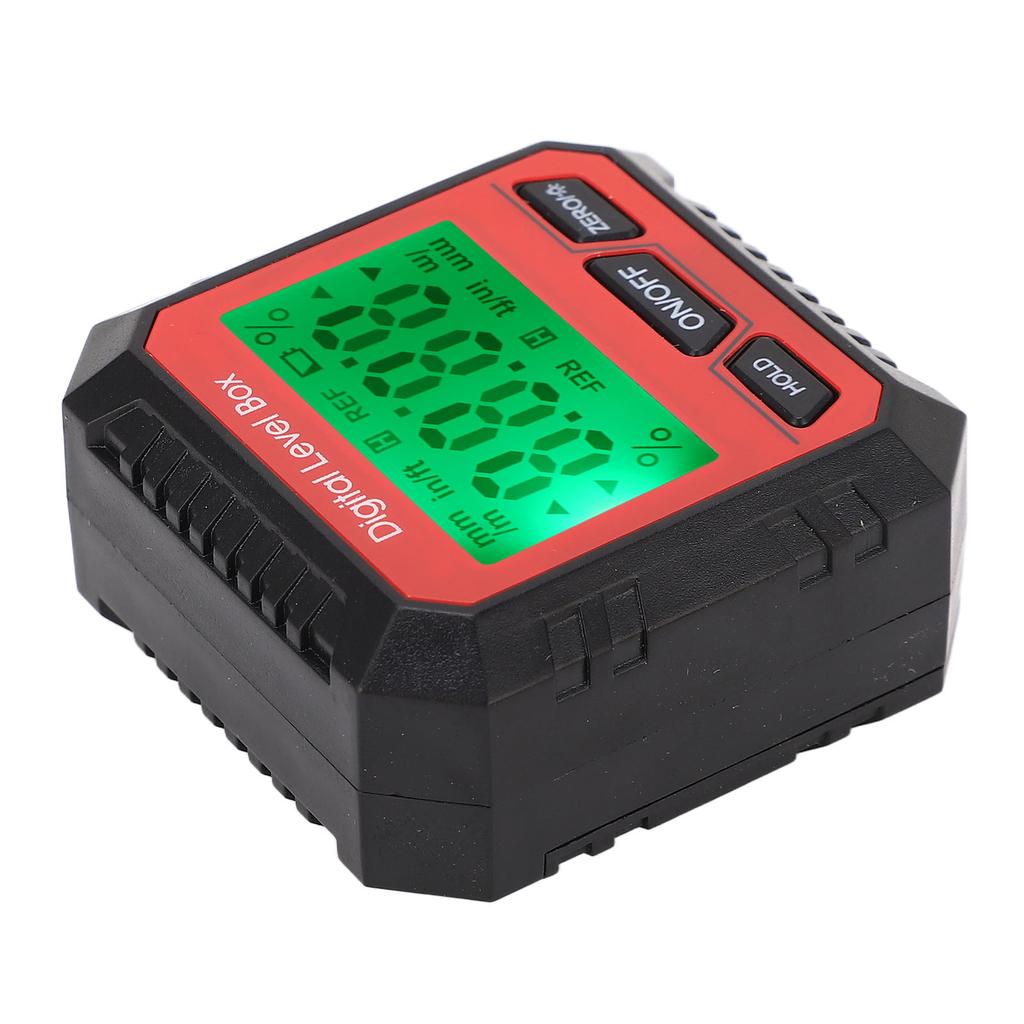 Digitale Wasserwaage Magnetischer Winkelfinder Winkelmesser Neigungsmesser für Zimmerei Bau Maurerarbeiten Rot