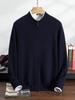 Men's Cashmere Half-High Collar Knit Cardigan with Double Zipper