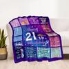 1pc 21th Birthday Celebration Blanket Soft and Warm for Sofa Office Camping Travel Livingroom Great Gift for Friends and Family Comfortable