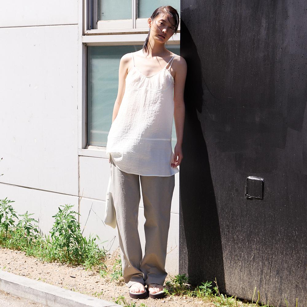 Nowood Button Side Sheer Dress (Ivory)