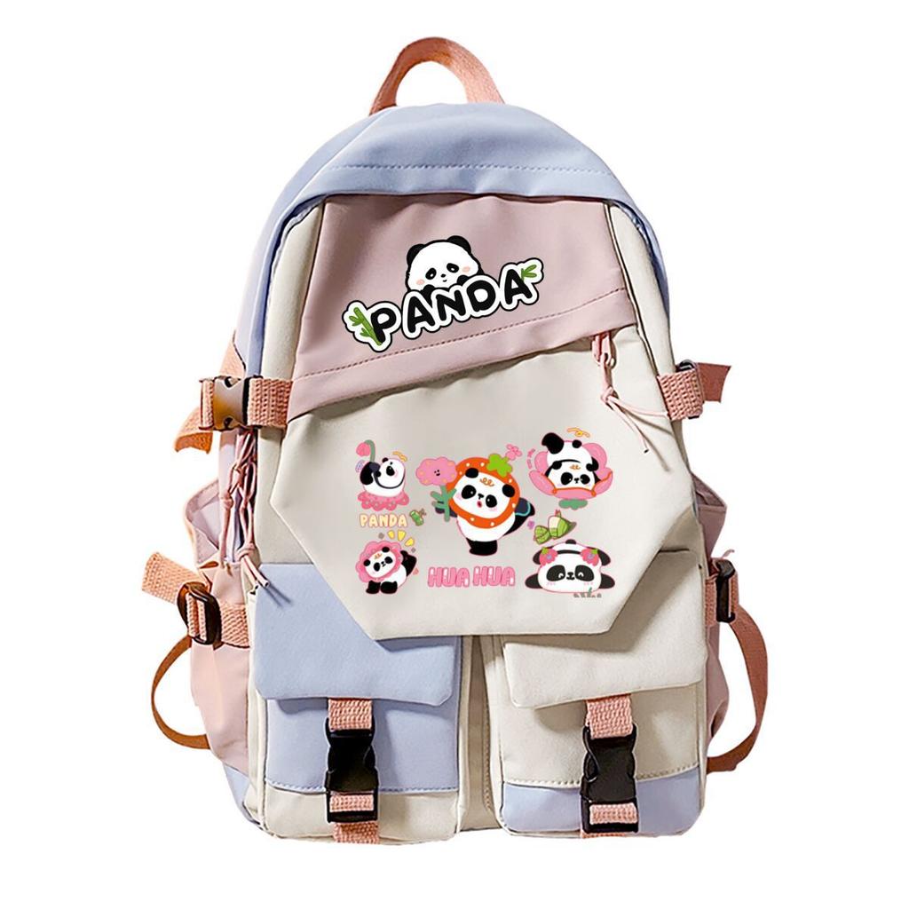 Panda Huahua Surrounding Super Cute Backpack Campus Male and Female Versatile Junior High School Students Elementary School Bags