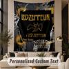 Custom Text Tapestry Led Zeppelin Print Wall Tapestry Indoor Living Room Wall Decor