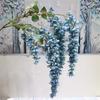 New Arrival One Silk Wisteria Hanging Greenery Plant Artificial 6 Flower Strings Golden Shower Tree Branch for Wall Floral Decor