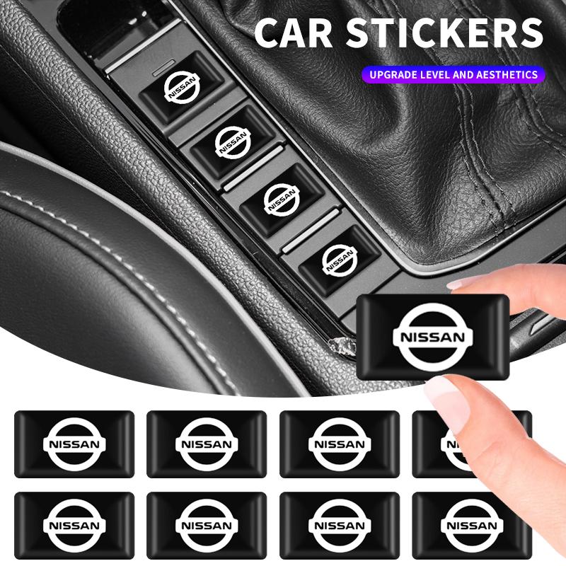 Adesivi per Auto 3D in Resina Epossidica Piccoli Decalcomanie a Goccia per Nissan Qashqai X J10 J11 Trail Tiida Teana Skyline Juke X-trail Almera