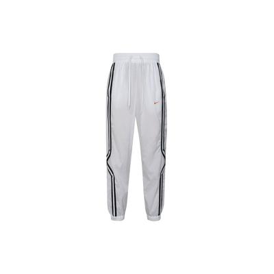 Color Block Striped Retro Design Woven Mid-Rise Sports Casual Pants Men Bottoms White FN2869-100