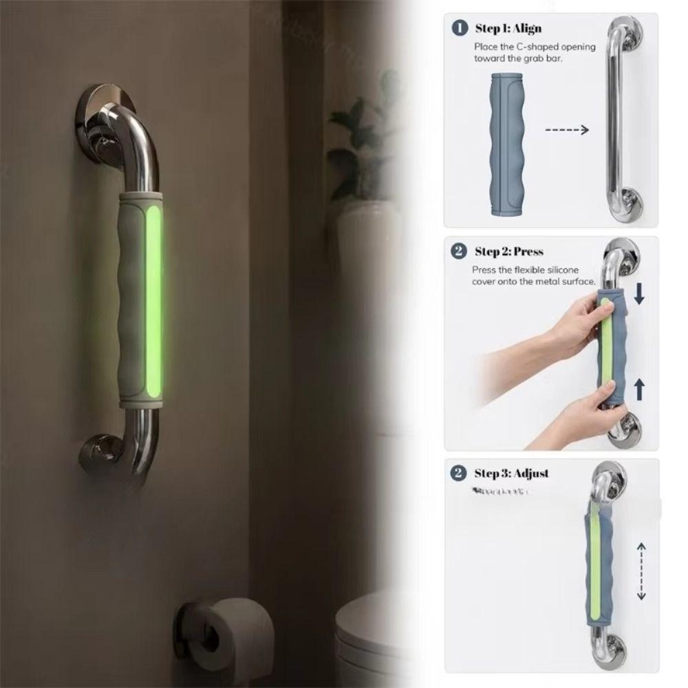 Package Protection Safety Armrest Anti Slip Cover C-shaped Opening Support Handrail  Shower Assist