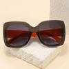 Chic Color-Block Sunglasses: Trendy, Large Frame, UV Protection, and Flattering for All Faces.