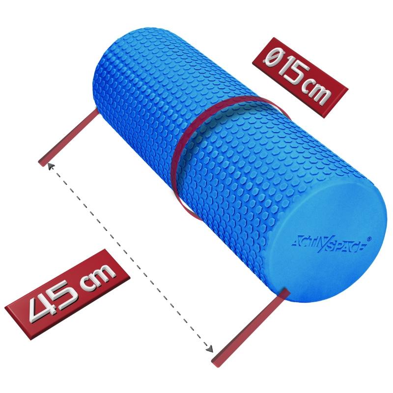 Eva Roller For Back And Body Massage With Nubs 45 Cm - Blue