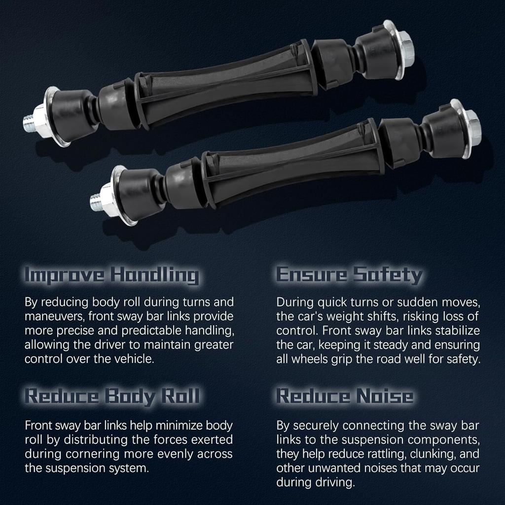 K700432 Sway Bar Link Front Stabilizer Links Compatible With 2007-2016 Chevy Tahoe/Avalanche/Silverado 1500/Suburban/Suburban 1500/GMC Sierra