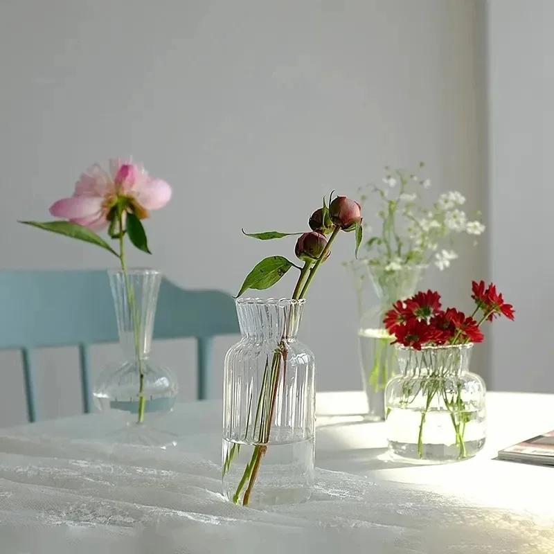 1pcs/set Light Luxury Transparent Vases for Plant Bottle Flower Pot Hydroponic Terrarium Arrangement Container Flower Table Vase