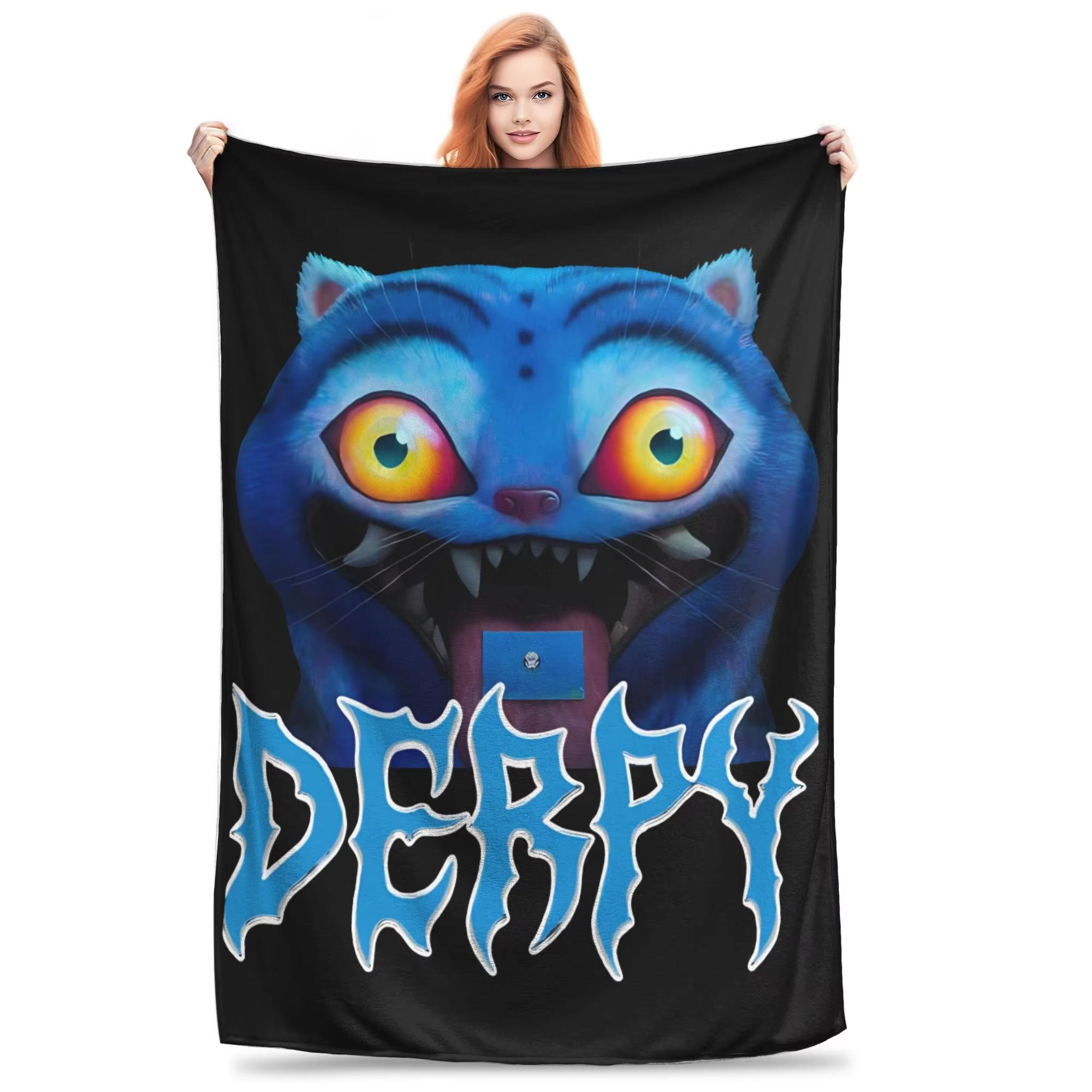 

Anime Demon Hunters Fleece Blanket Portable Travel Throw Soft Warm For Bedspread Airplane Sofa 30x40in
