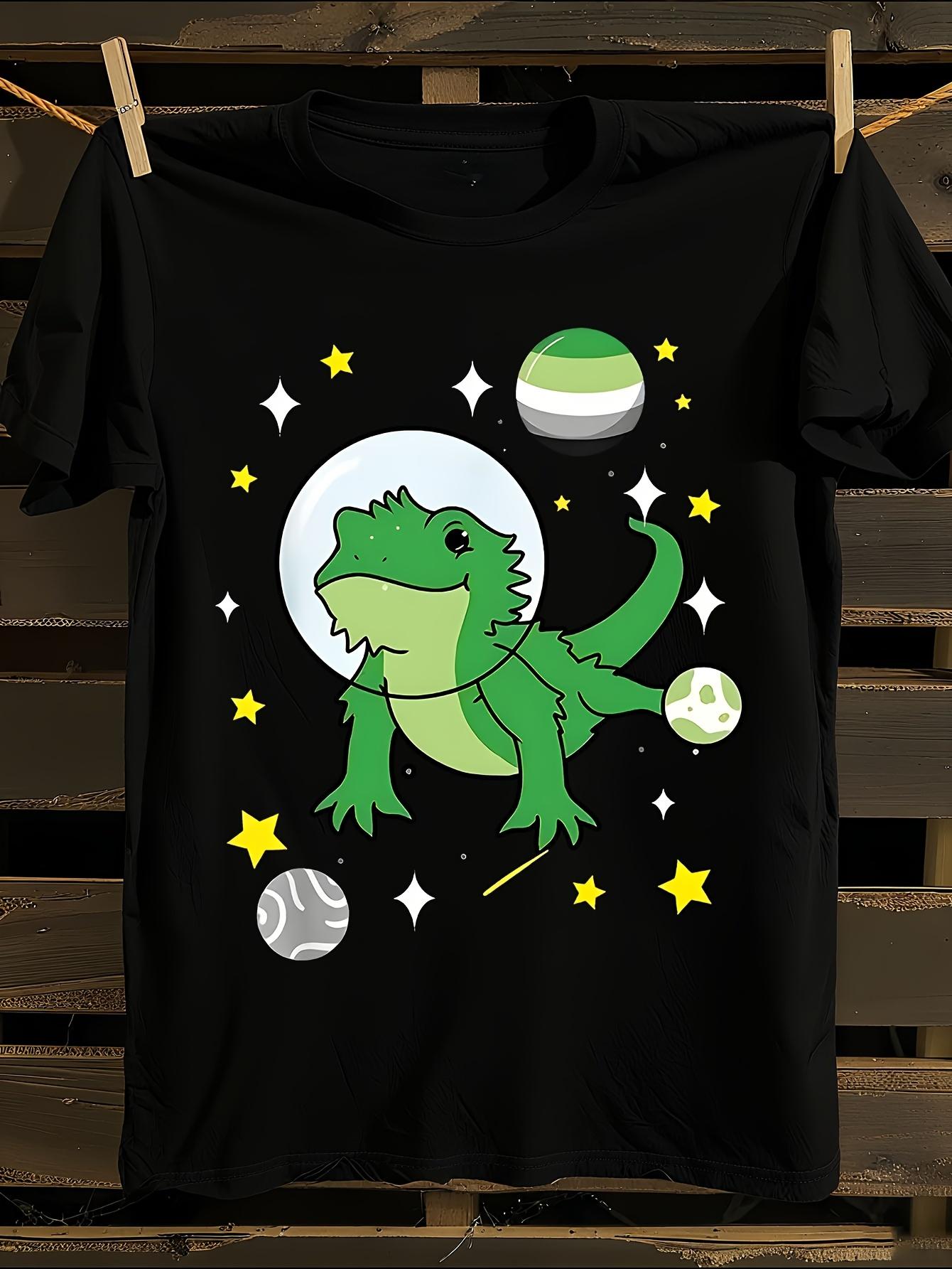 Aromantic Bearded Dragon in Space T-shirt XXXXL