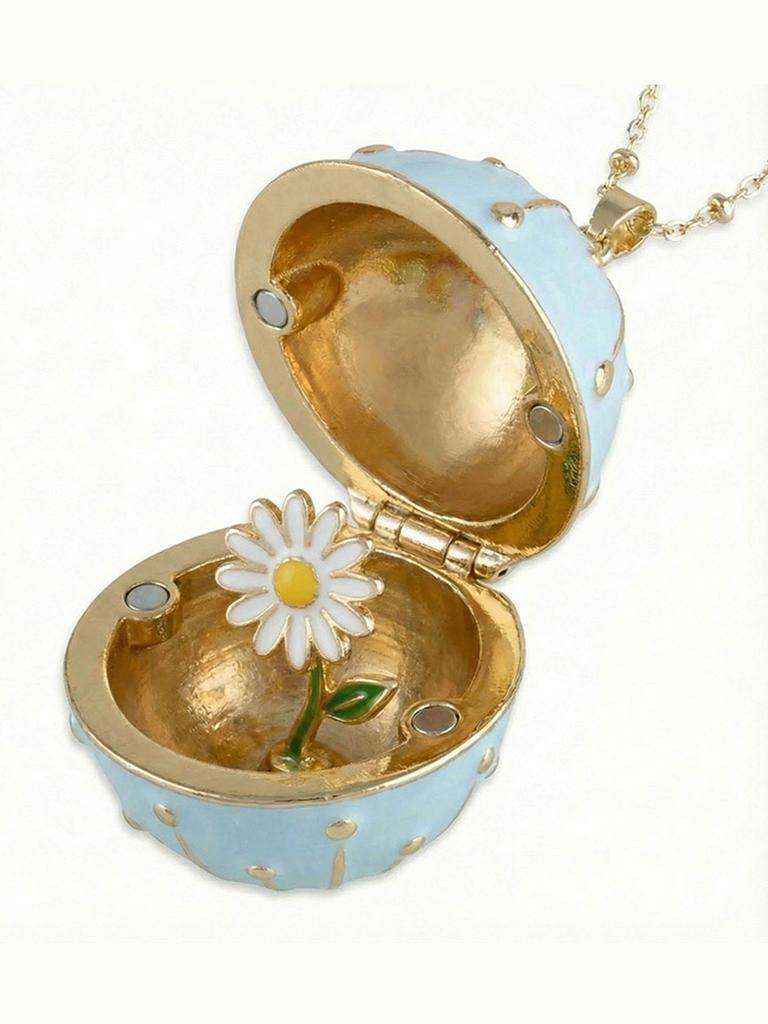 Creative Flower Necklace Round Box Can Open Flower Necklace Jewelry Accessories Women's Accessories Mother's Day Gifts Y2k