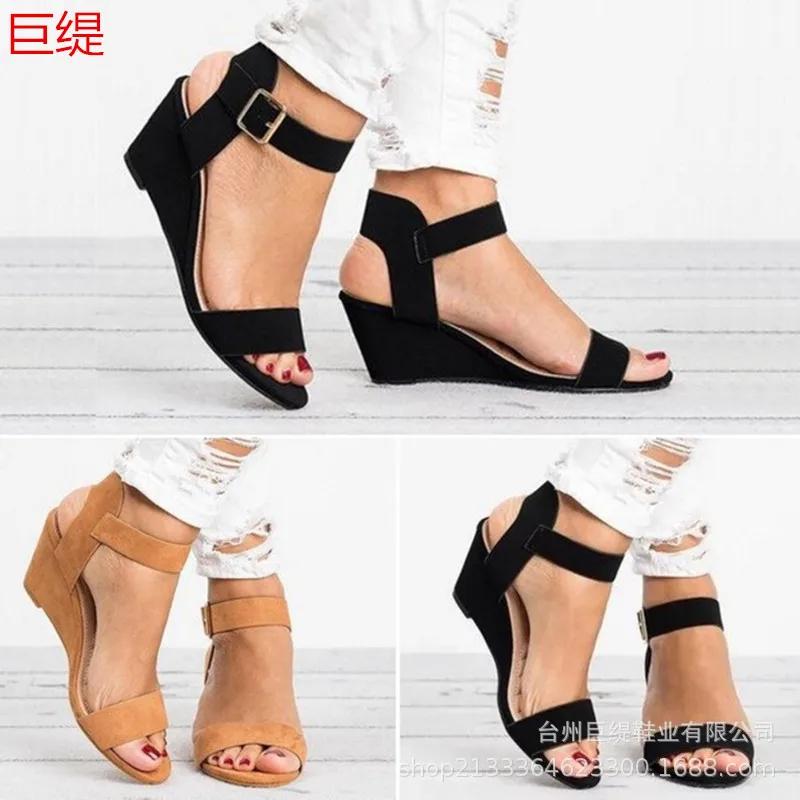 Fashion Summer Platform Sandals 2025 Fashion Women Sandal Wedges Shoes Casual Woman Peep Toe Black Platform Sandals Causal Shoes sdc3