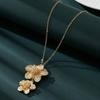 European-American Fashion Floral Pendant Necklace - Versatile Street Style Jewelry for Women