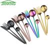 24pcs Gold Dinnerware Set Knife Fork Spoon Dinner Set Stainless Steel Tableware Set Gift Box Dishwasher Safe Cutlery Flatware