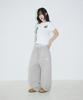 Seulliggeullou Love Emoji Check Layered Sweatpants [Gray]