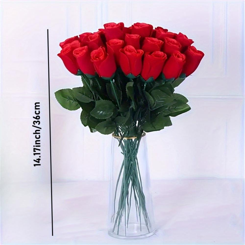 20pcs Simulated Rose Bouquet, Fabric Flowers, Artificial Flowers, Living Room Decoration, Wedding Supplies, Valentine's Day Does Not Include Vases