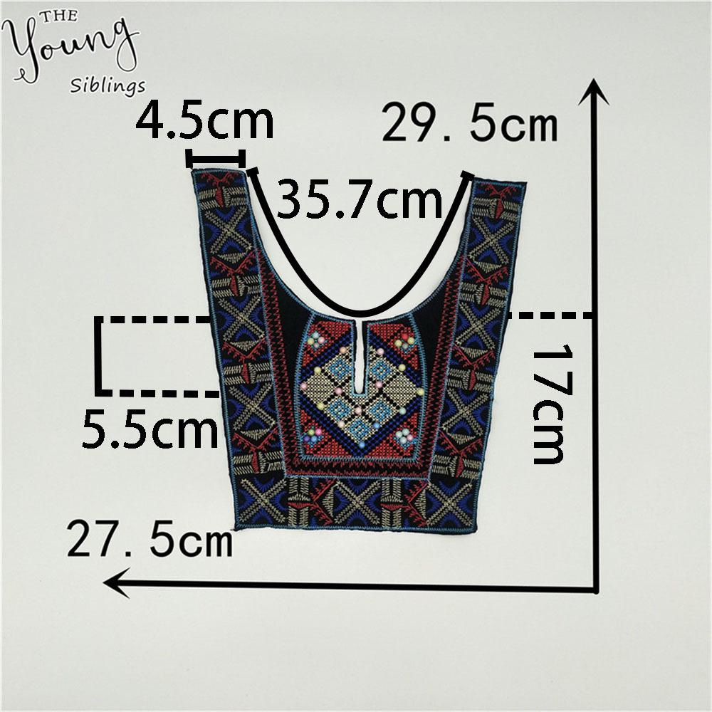 Polyester Embroidered Lace Collar Diy Handmade Imitation Pearl Lace Applique Women'S Accessories