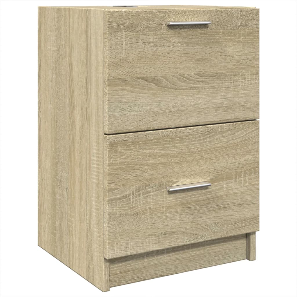 Bathroom Vanity Cabinet In Sonoma Oak Finish 40 X 37 X 59 Cm Particleboard