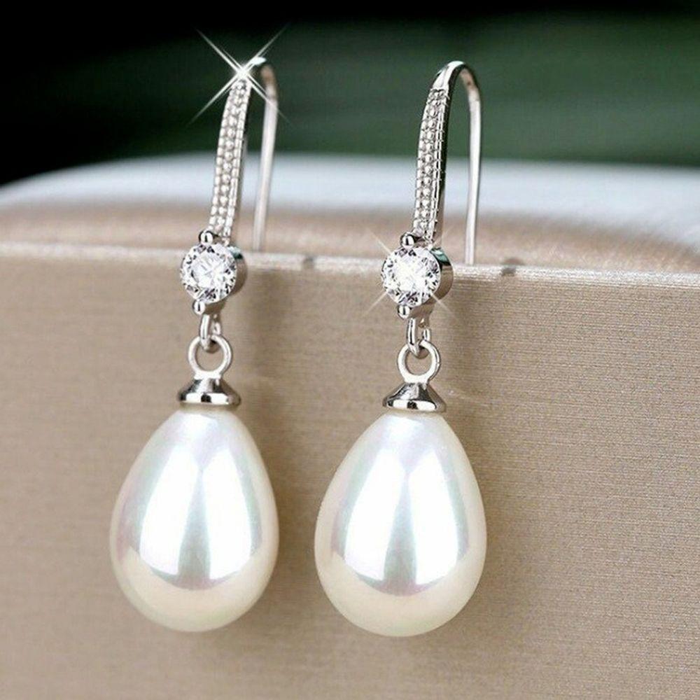 for Women Alloy Material Jewelry Accessories Pearl Earrings Drop Pendant Water Imitation Pearls