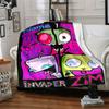 Invader Zim Lightweight Blanket For Sofa Bed Travel Camping Living Room Office Sofa Chair And Bed Digital Printed Fleece Blanket With Soft And Warm