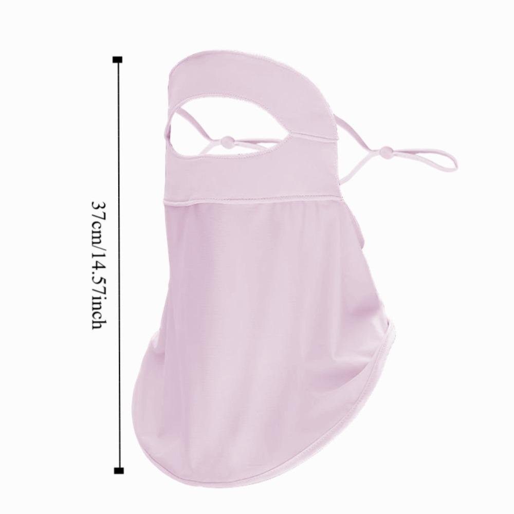 Sunshade Summer Full-Face Sunscreen Veil Anti UV Breathable Ice Silk Face Cover Outdoor UPF 50+ Neck Wrap Cover Unisex
