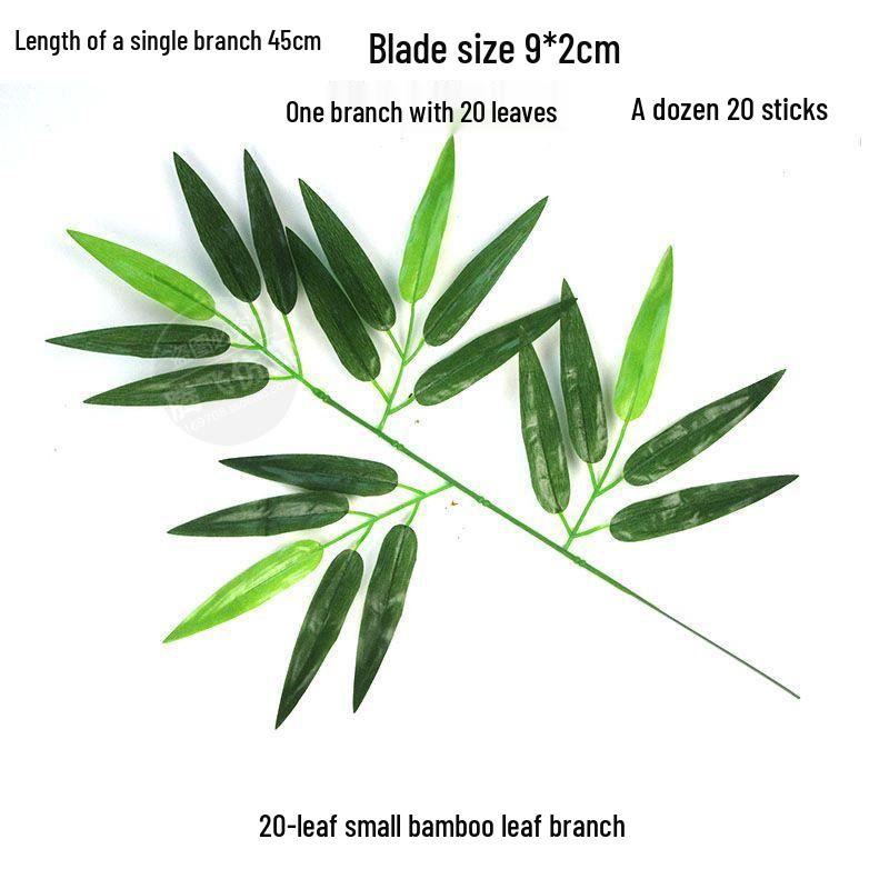 Bamboo Indoor Screen: Dense Green Fake Bamboo Leaves for Plant Landscaping