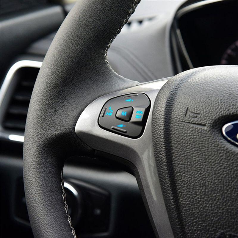 Authentic For Ford Fiesta MK7 MK8 Escort Ecosport Car Red LED Cruise Switch Button With Steering Wheel Trim Frame And Wiring Car