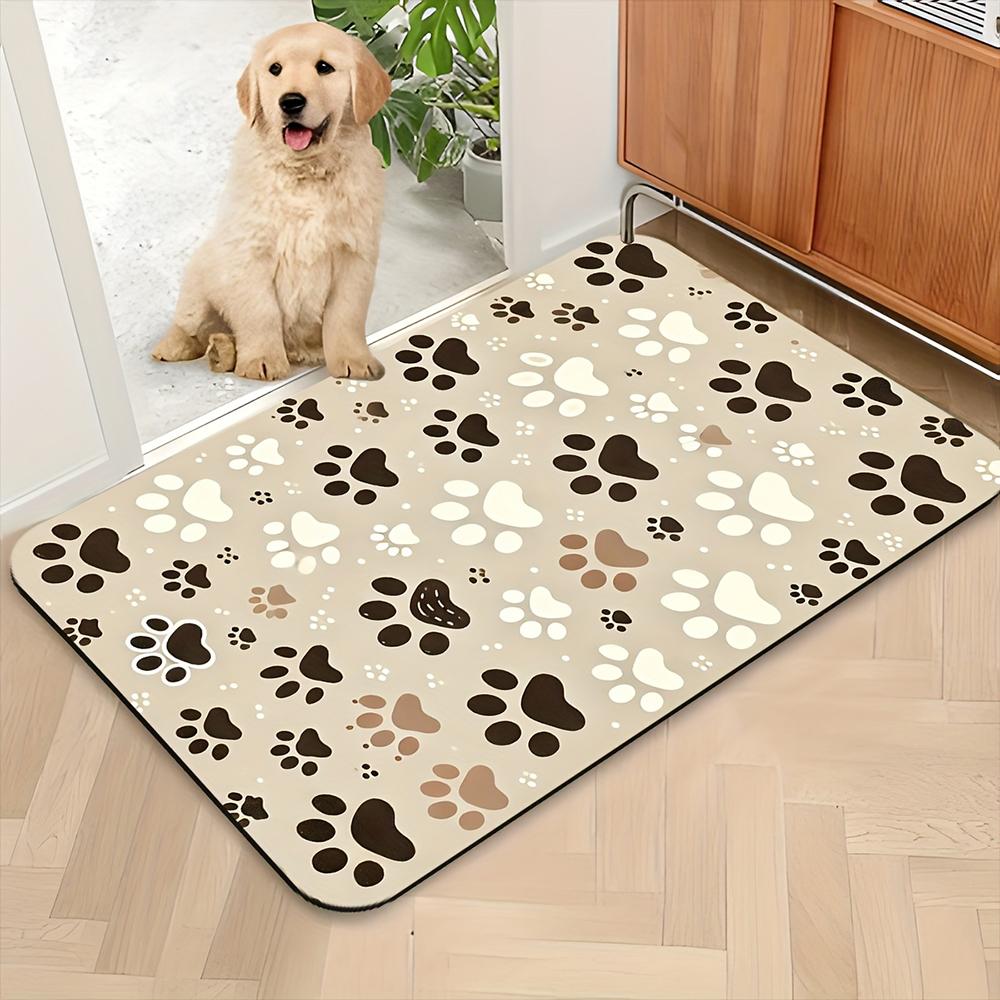 2D Flat-1PC Cute Pet Paw Print Door Mats , Welcome mats for home decoration.