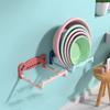 Adhesive Practical Wall-Mounted Pot Lid Rack Washbasin Shelf Wash Basin Hook Storage Rack