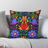 Mexikanischer Otomi Stickerei Kissenbezug Polyester Leinen Samt Bedruckt Reißverschluss Dekor Sofa Kissenbezug