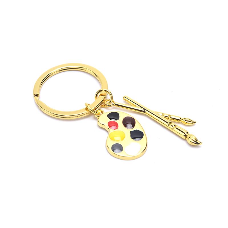 New Painter Tools-Palette And Brush Keychain Pendant Keychains  Ring Diy