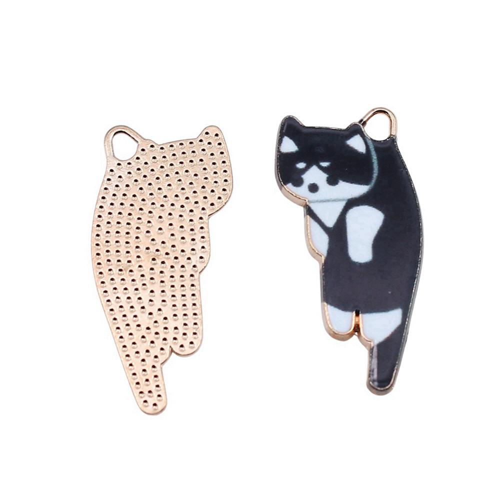 Enamel Charms Cats Pendants For Cute Pet Lover Jewelry Making Accessories