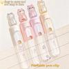 4Pcs Kawaii Cat Retractable Gel Pens 0.5Mm Fine Tip Smooth Writing For Office School Note Taking