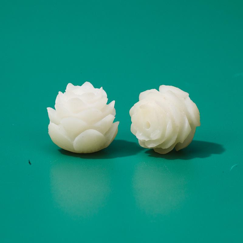 Handmade Exquisite Lotus Lion Root Carving Bracelet Kit with Lucky Charm Bag