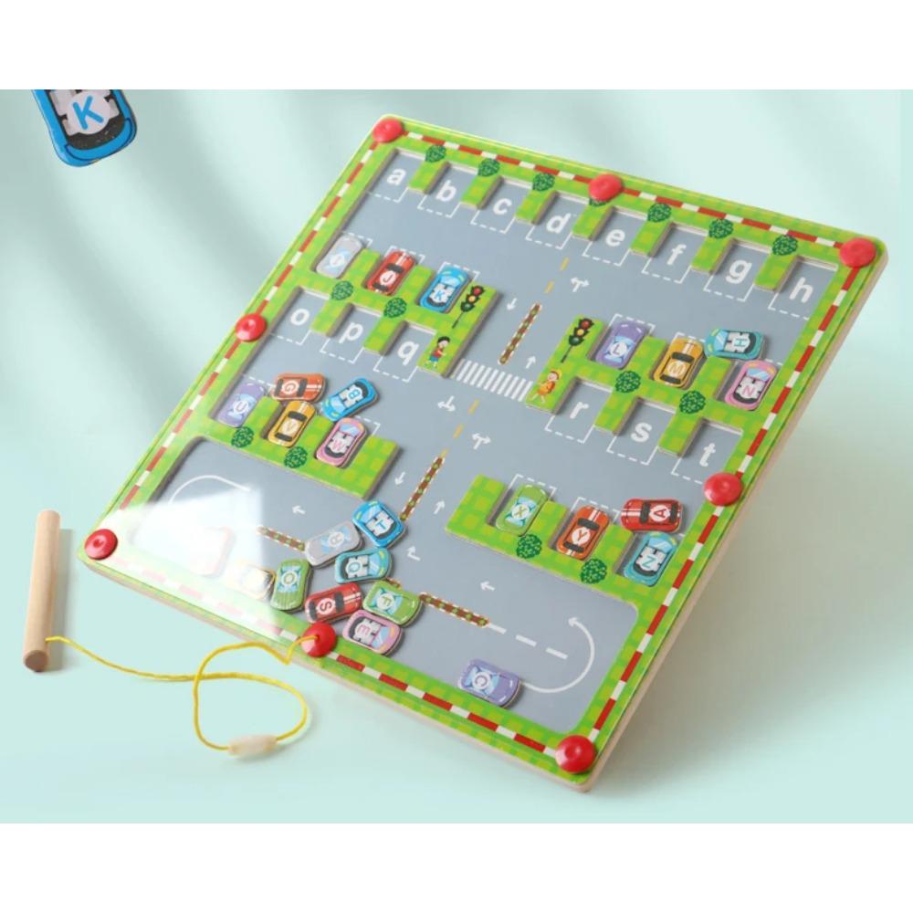 Magnetic Maze Sorting Board Montessori Toys Kids Color Number Cognitive Sensory Game Fine Motor Training Wooden Educational Toys